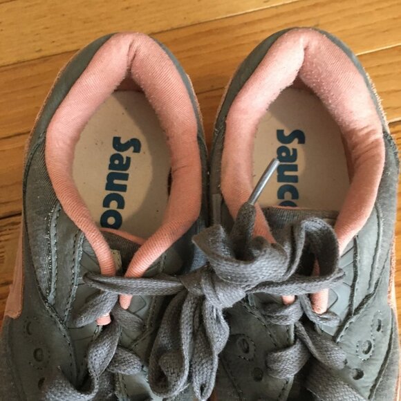 Saucony Elite Grid 8000 Salmon Charcoal Sneakers - Picture 8 of 8